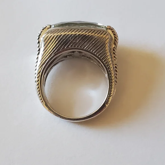 Judith Ripka Sterling Silver & Prasiolite Ring, Size 6 - Picture 4 of 13